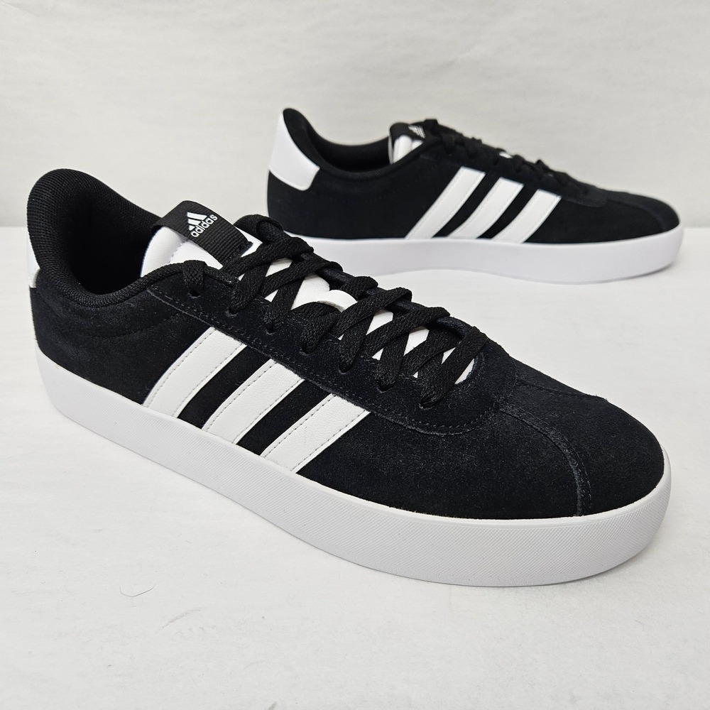 Adidas VL Court 3.0 Skateboarding Shoes ID6278 Black White Men's Size 10‎